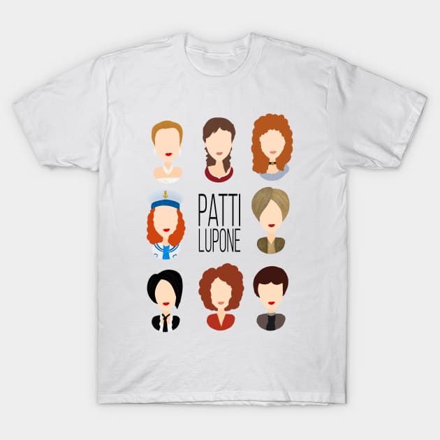 Patti LuPone Iconic Roles T-Shirt by byebyesally